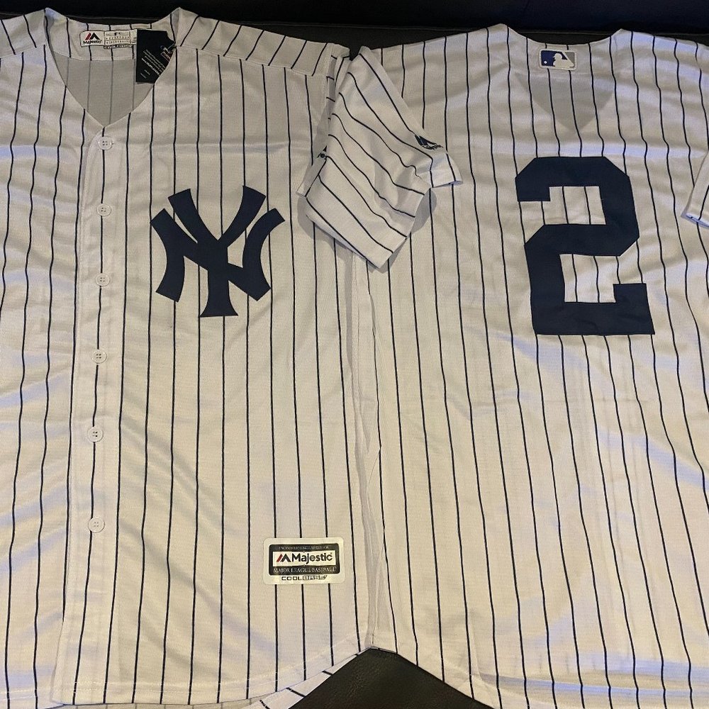 Majestic NEW YORK YANKEES DEREK JETER Cool Base Men's JERSEY Sz M,L,XL,2XL,3XL